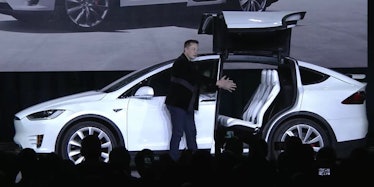 Elon Musk with the Tesla Model X