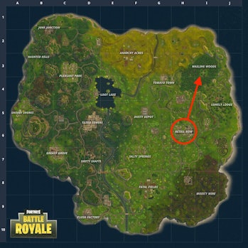 in 'Fortnite', Retail Row is located on the eastern half of the island towards the middle.