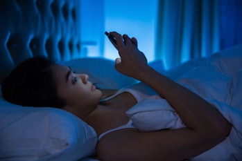 cell phone in bed