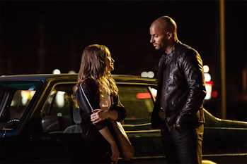 Ricky Whittle and Emily Browning in 'American Gods' Episode 4
