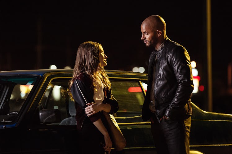 Ricky Whittle and Emily Browning in 'American Gods' Episode 4