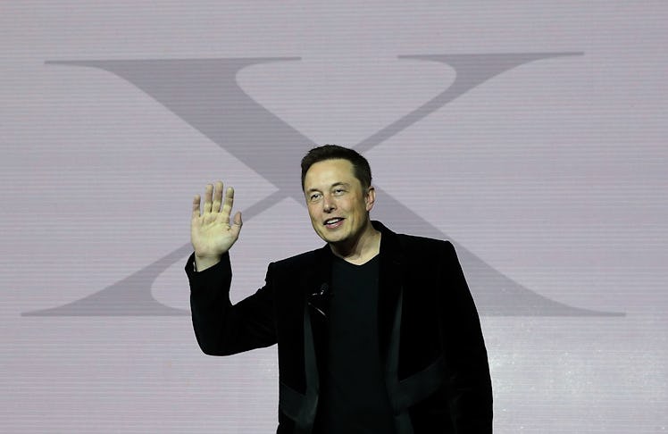 Elon Musk Wave Smile Tesla X Space