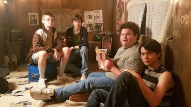 Farraday (Cory Gruter-Andrew), Davey (Graham Verchere), Woody (Caleb Emery), and Eats (Judah Lewis) ...
