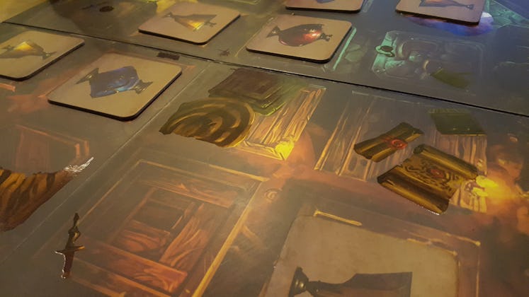 The board of the game 'Apotheca' placed on a table 