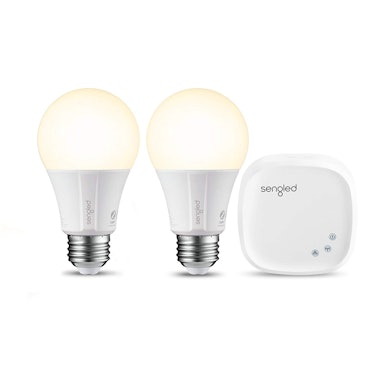 Sengled Smart LED Soft White A19 Starter Kit, 2700K 60W Equivalent, 2 Light Bulbs & Hub, Works with ...