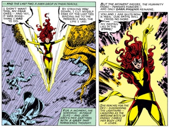 Panel from Marvel Comic's Dark Phoenix Saga