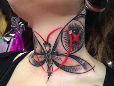 Butterfly-Heart-Neck-Tattoo