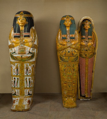 Coffin Set of Henettawy, Coffin, Mummy