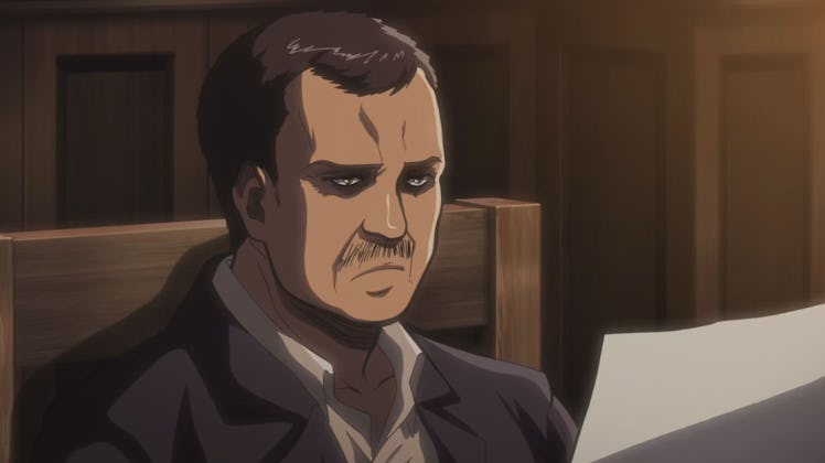 Rod Reiss as he appears in the 'Attack on Titan' anime.
