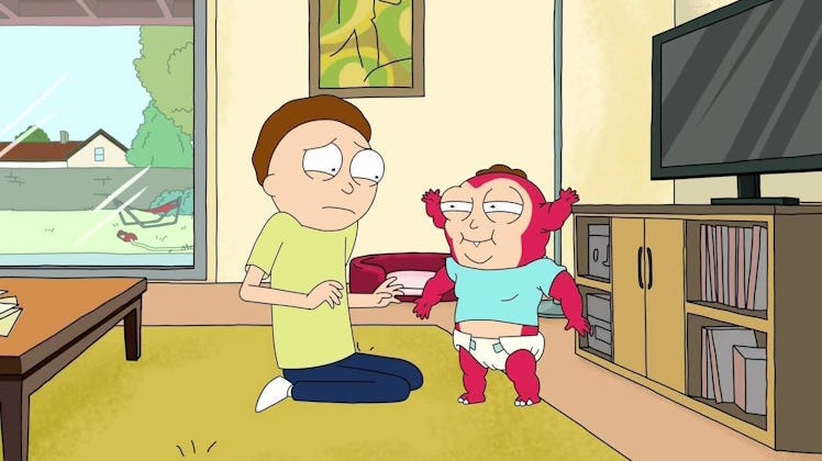 Morty and Morty Jr., his Gazorpian offspring.