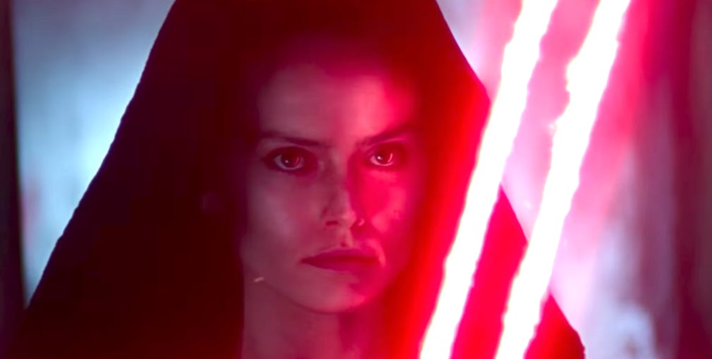 rey's red lightsaber