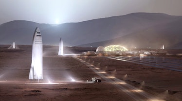 Rockets refilling on Mars.