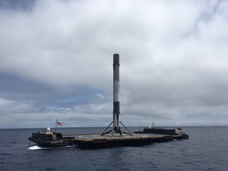 Falcon 9 booster on the drone ship