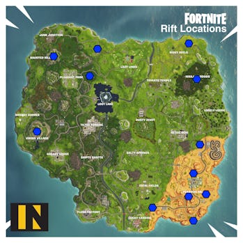 Use A Rift Fortnite Season 6 Fortnite Rift Locations Season 6 Map Shows Where All The Portals Are Now