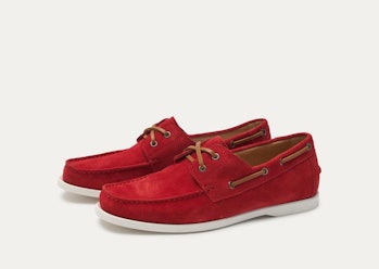 Baldwin Suede Boat Shoe - Red
