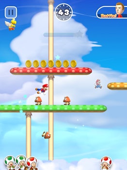 Mario jumping in "Super Mario Run"