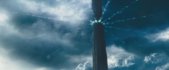 The Tower has "beams" of light arranged in that pattern for a reason in 'The Dark Tower' movie.