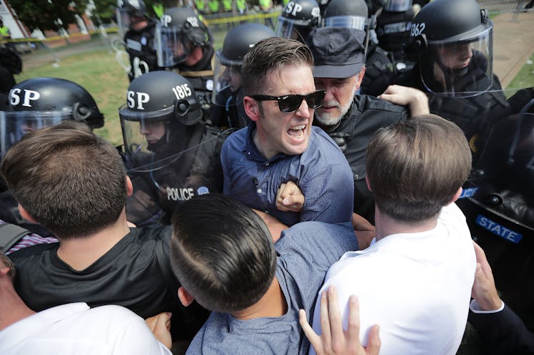 Spencer and his supporters clash with Virginia State Police in Emancipation Park after the 'Unite th...