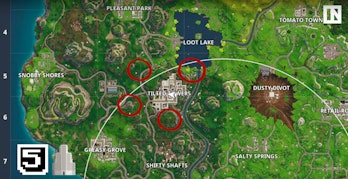 Any of these spots around Tilter Towers will ensure you survive the bloodbath of the city.