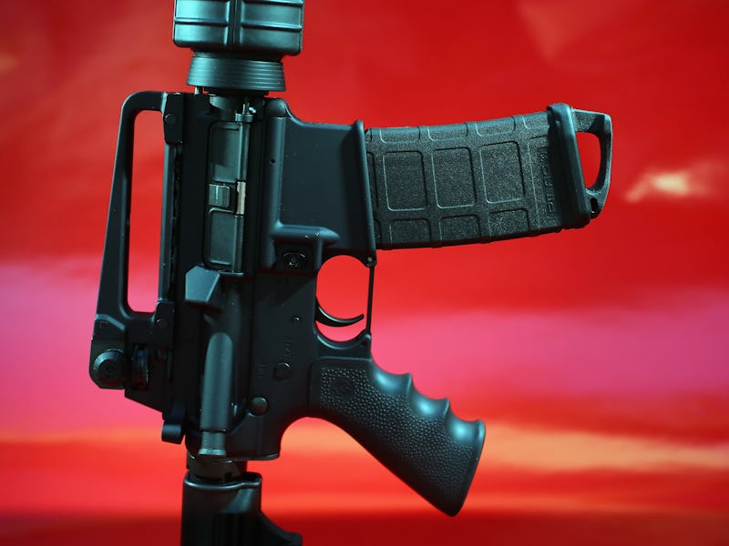 Black AR-15 popular and powerful assault rifle