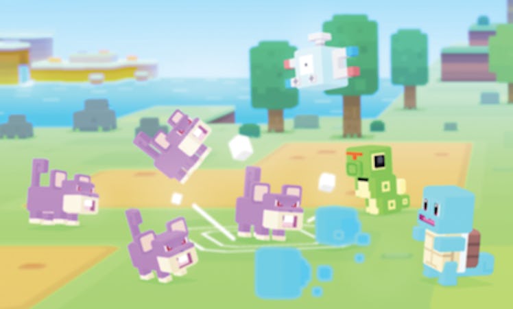 Look at this Squirtle totally wreck this group of Rattatas in 'Pokémon Quest'.