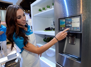 An internet-connected refrigerator.