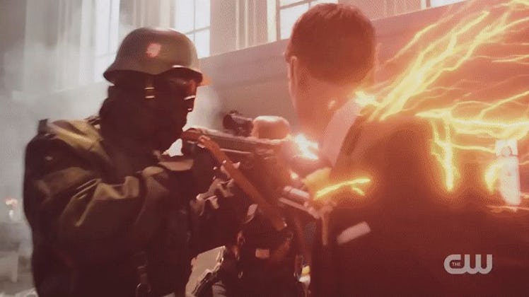 Barry Allen punches a Nazi at his own wedding.