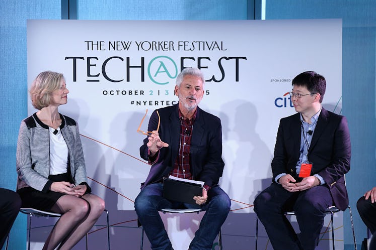 Fed Zhang and Jennifer Doudna at the "Tech@Fest"