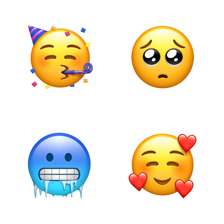 Four of the new emoji set to reach Apple's operating systems soon.