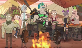 Rick and Morty make nice with the 'Mad Max' locals ... who are 100% cannibals.