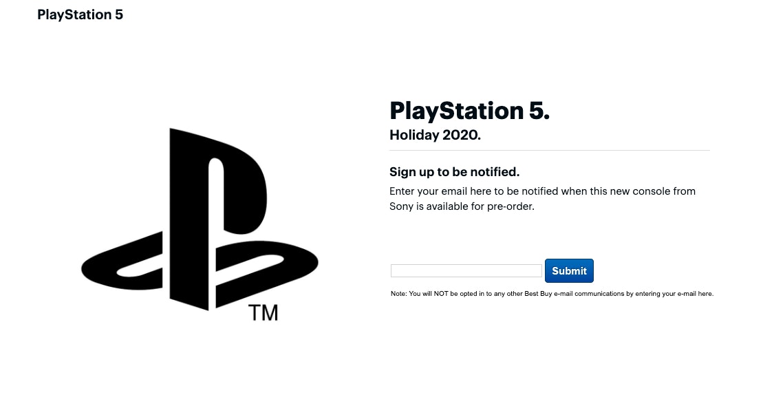 ps5 reservation date
