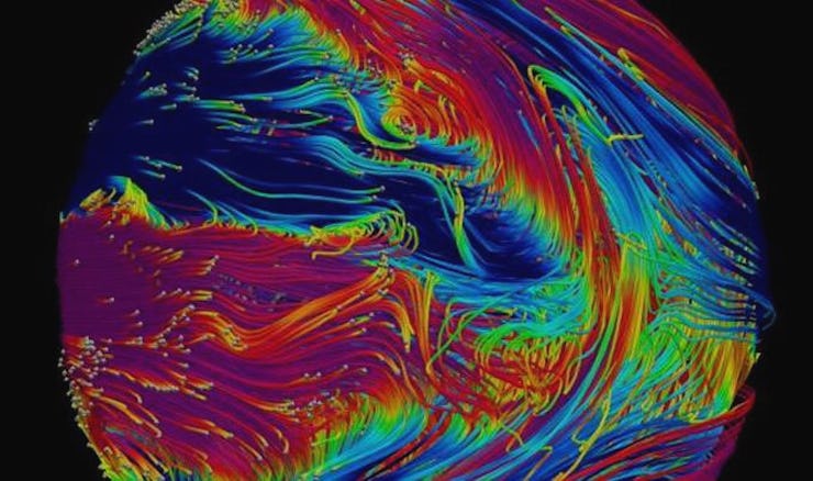 Red, yellow, and blue magnetic field of an exoplanet