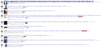 Reddit's /r/the_donald frontpage goes hard on the Seth Rich conspiracy. 