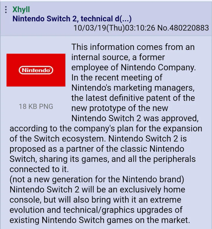Nintendo Switch 2 leak reveals alleged release date, price, and more