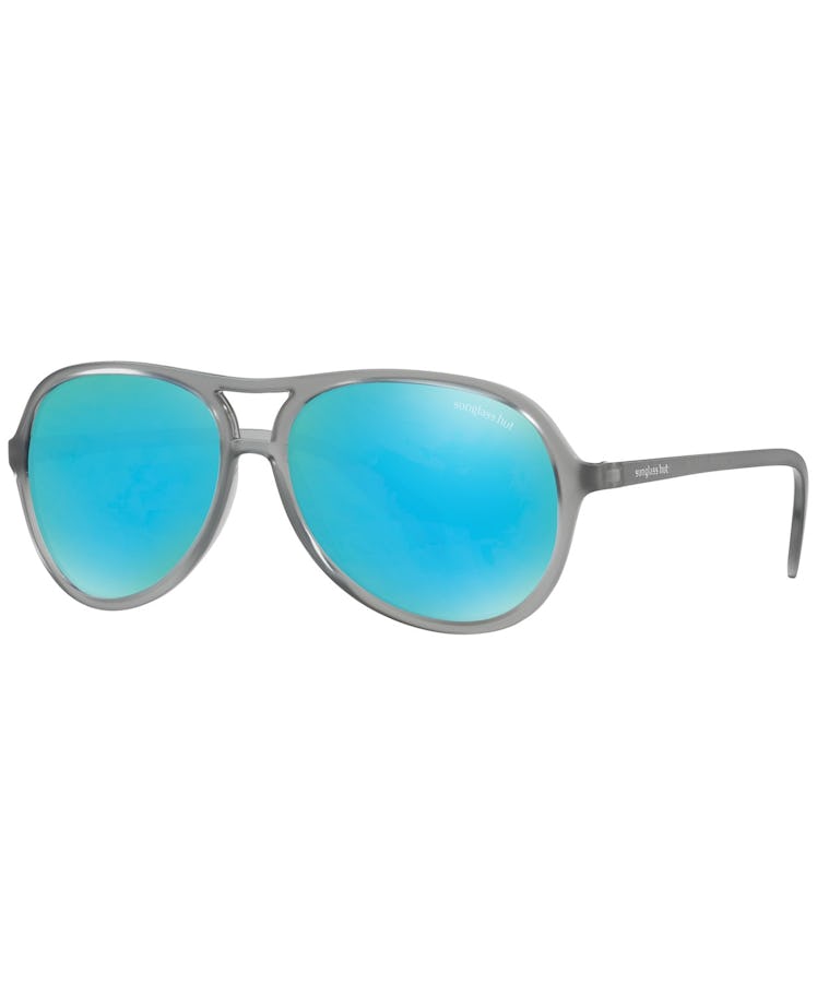 Sunglass Hut Collection
Sunglasses, Grey/Green Mirror