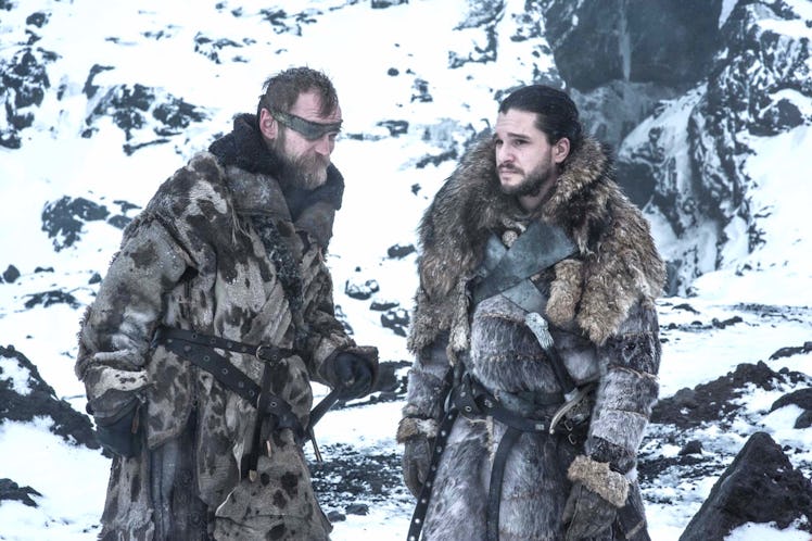 Kit Harington as Jon Snow and Richard Dormer as Beric Dondarrion in 'Game of Thrones' Season 7 episo...