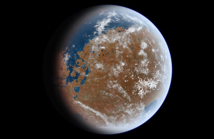 Mars has reserves of water-ice that rival Lake Superior. 