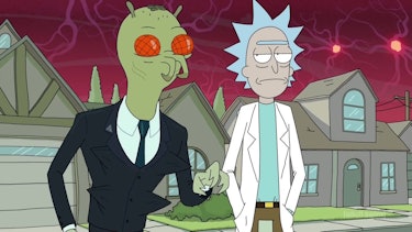 Nathan Fillion voices the Galactic Federation Agent Cornvelious Daniel in the 'Rick and Morty' Seaso...