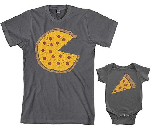 Pizza Pie & Slice Infant Bodysuit & Men's T-Shirt Matching Set