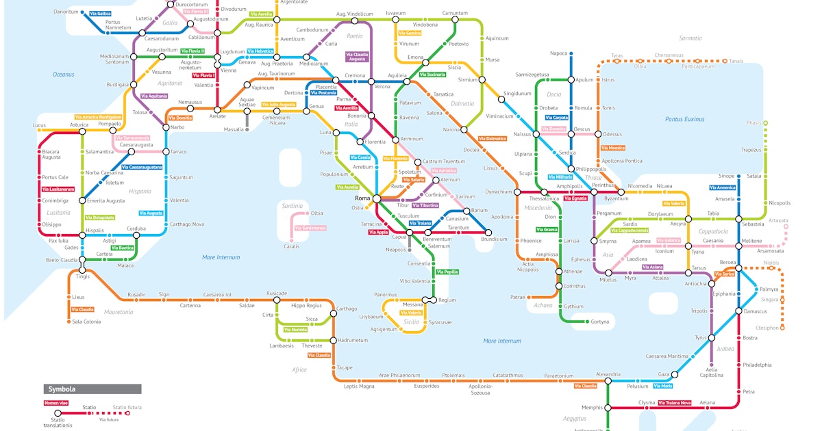 This Cartographer Turned Roman Roads Into a Modern Subway Map