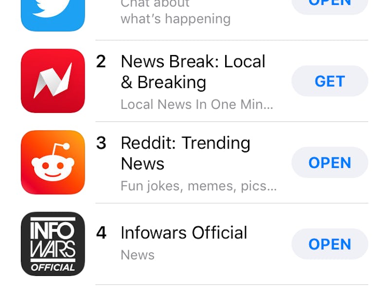 Six most downloaded free applications