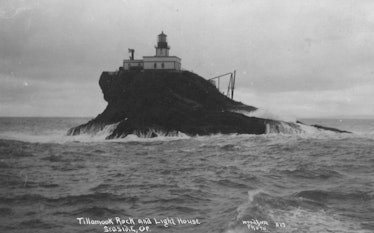 Tillamook Rock and Lighthouse in Seaside, Oregon.