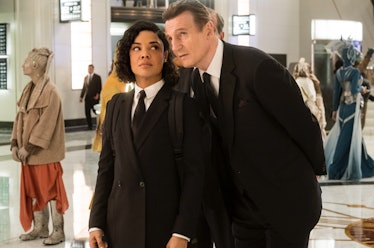 Thompson with Liam Neeson in 'Men in Black: International' review