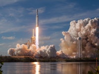 The SpaceX Falcon heavy launch