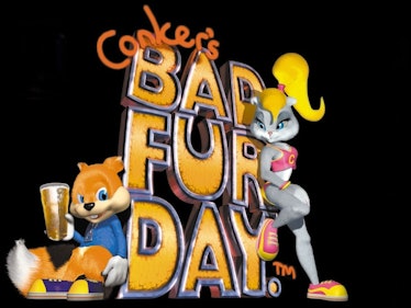 "Conker's Bad Fur Day" video game poster