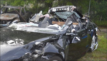 The Tesla involved in that fatal crash in Florida.