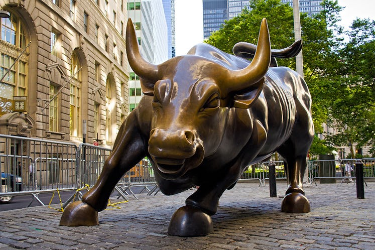 Charging Bull sculpture at Wall Street 