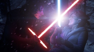 Kylo Ren battles Rey in 'The Force Awakens.'