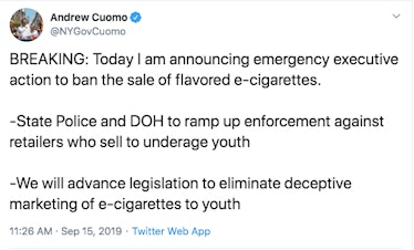 vape ban, andrew cuomo, new york