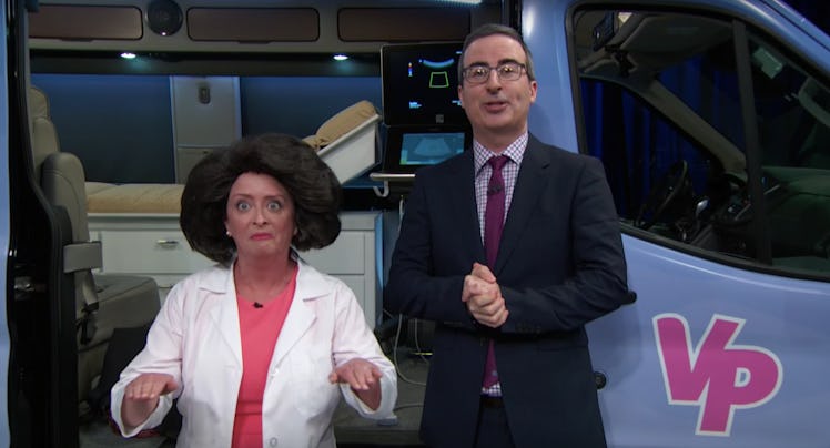 John Oliver and his "wife," Wanda Jo, played by Rachel Dratch.